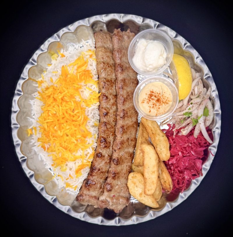 Koobideh Plate( ground Beef & Lamb)