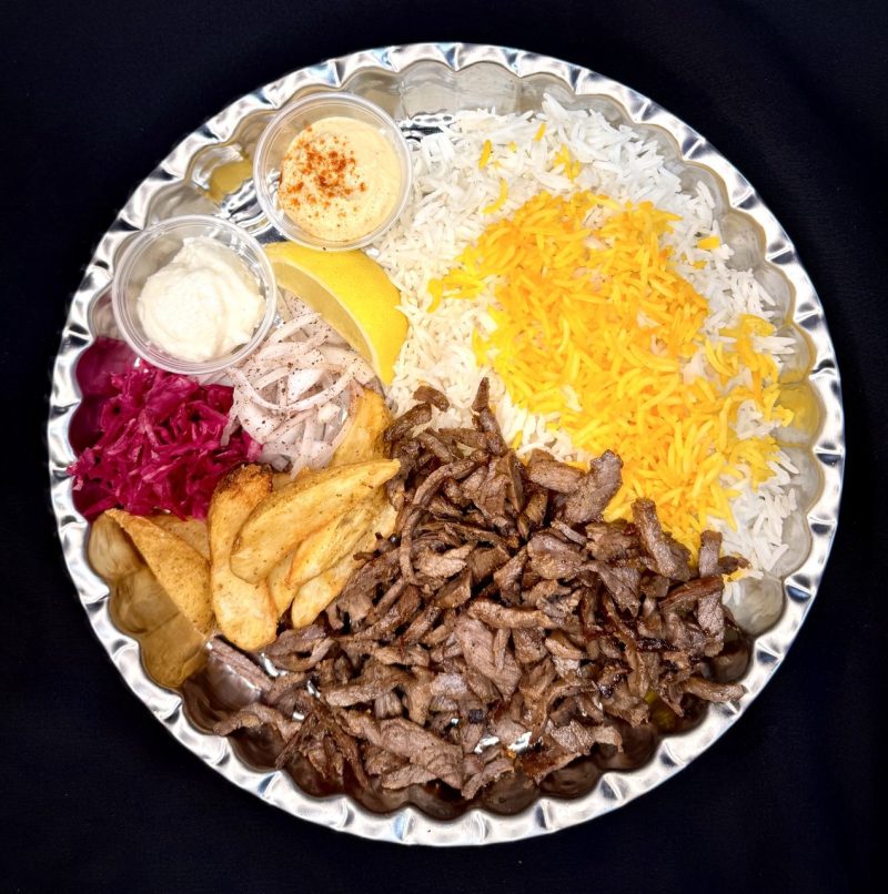 Beef shawarma plate